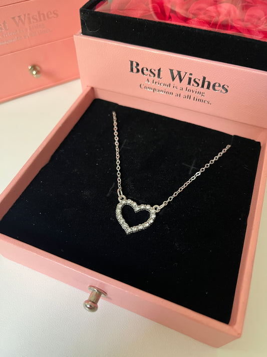 Set Cadou Personalizat - Colier Love Heart sau Bratara Tennis