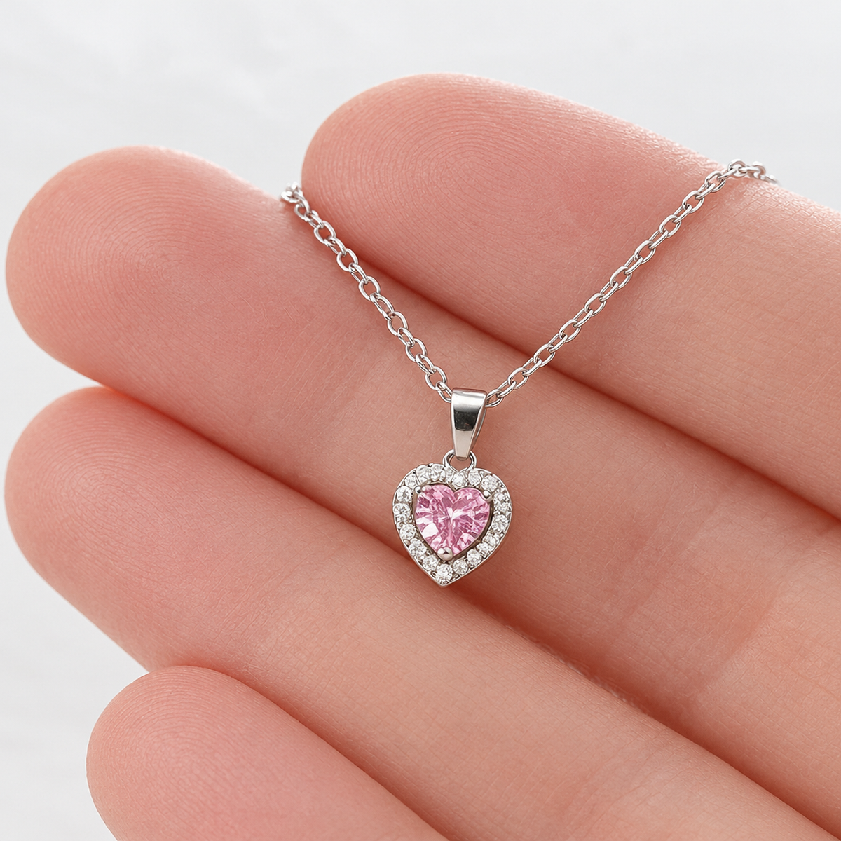 Set Premium LOVE - Colier Pink Heart