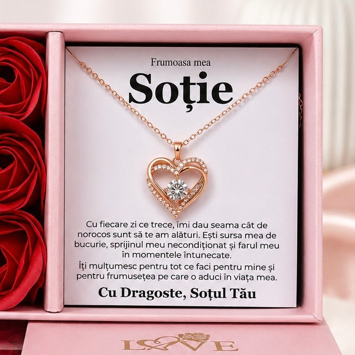 Set Premium LOVE - Colier Rose Gold
