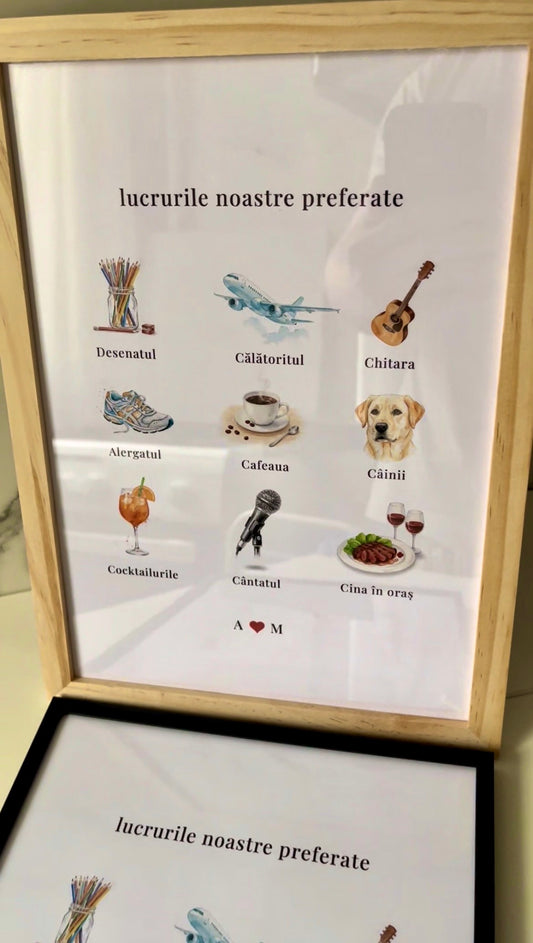 Tablou Personalizabil Lucruri Preferate