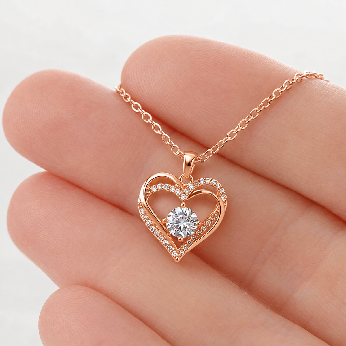 Set Premium LOVE - Colier Rose Gold